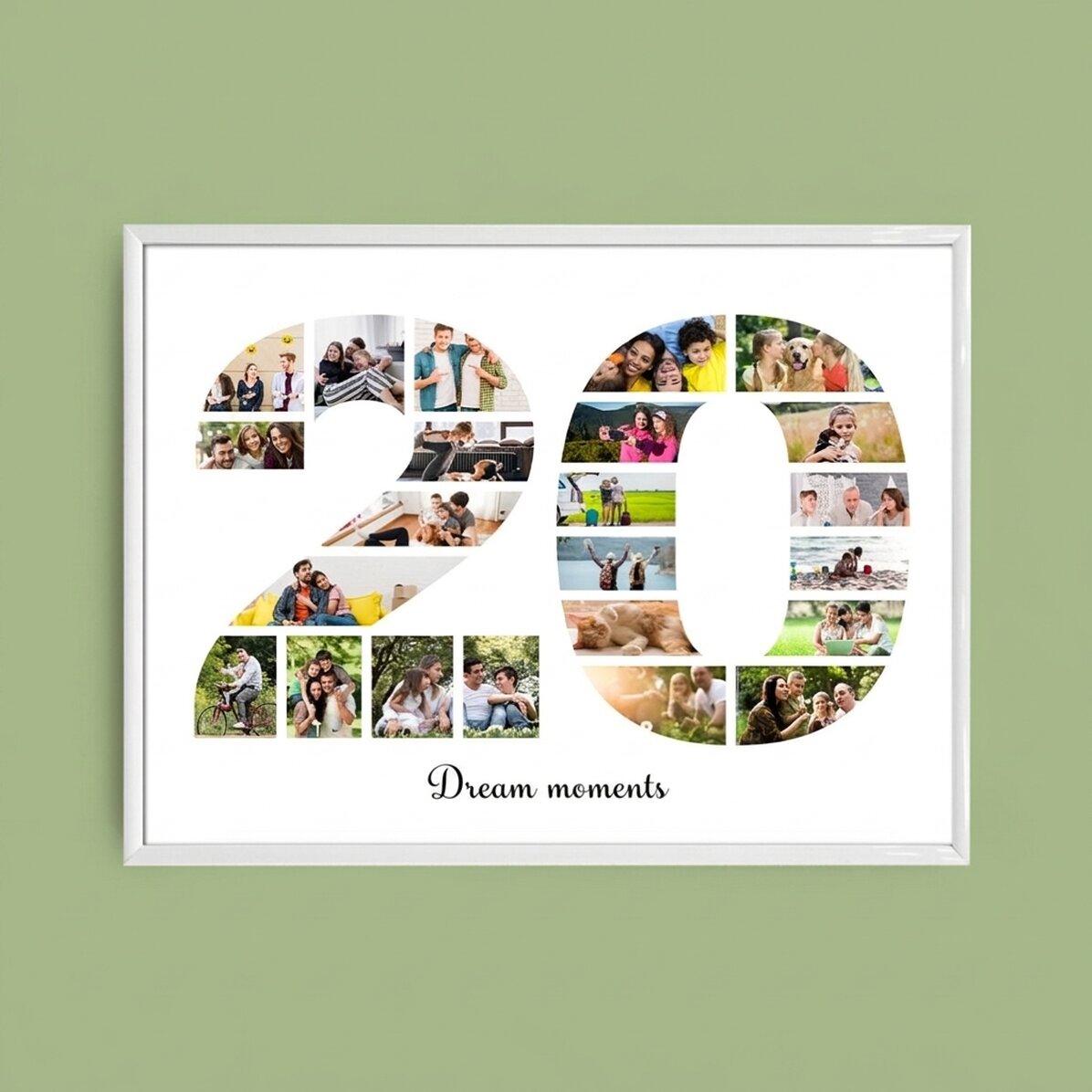 Personalised landscape canvas with photos and text - 20