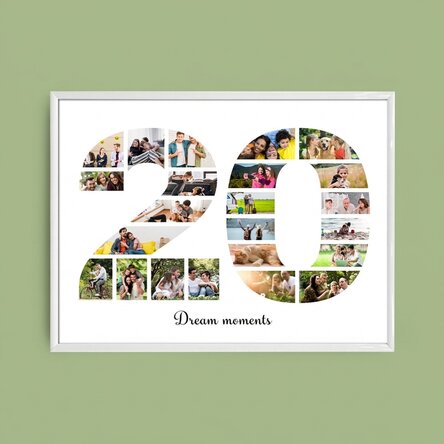 Personalised landscape canvas with photos and text - 20