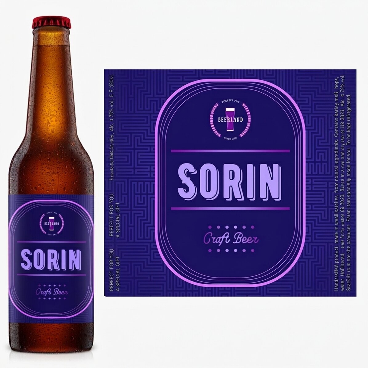 Personalised beer with name
