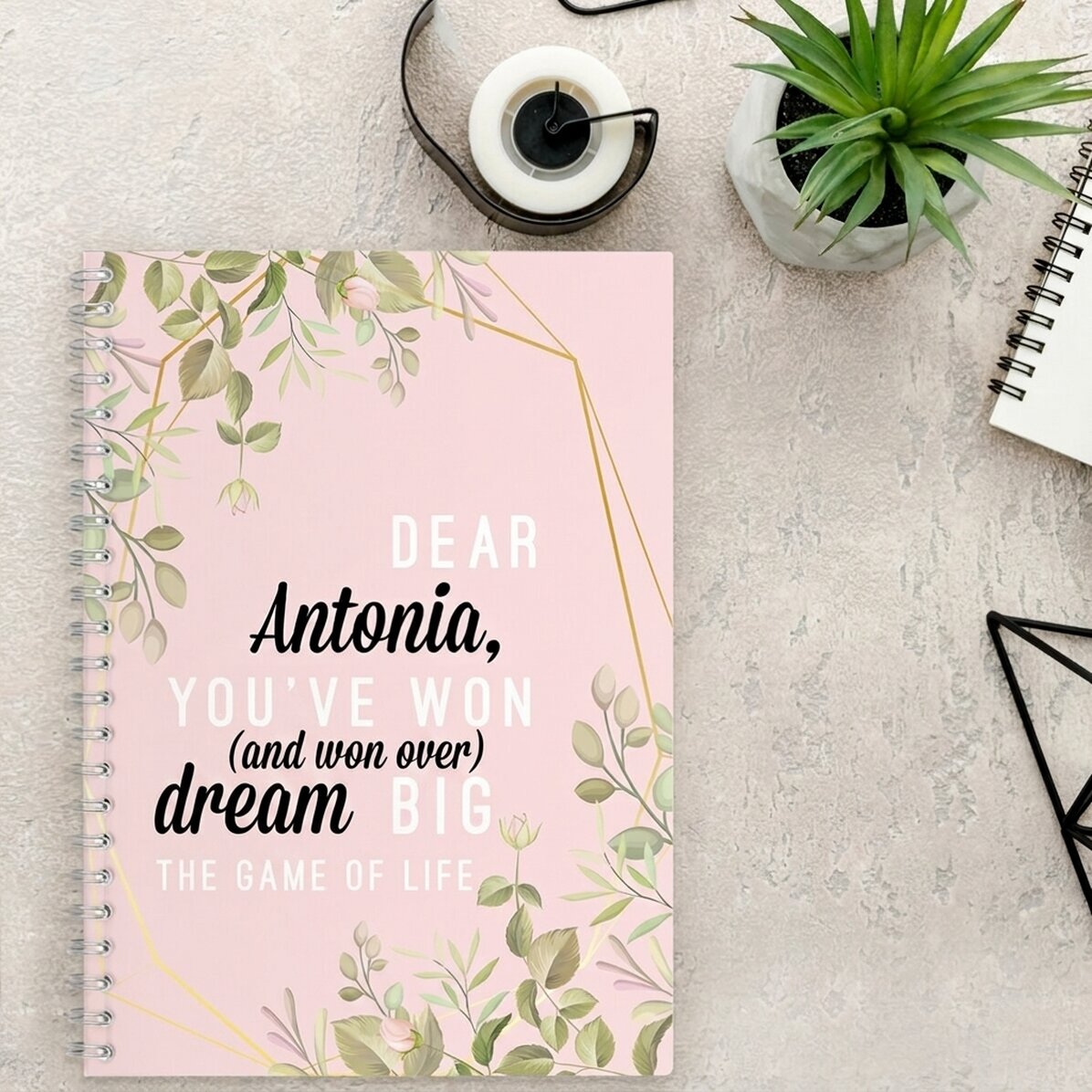 Dear Antonia floral customised notebook