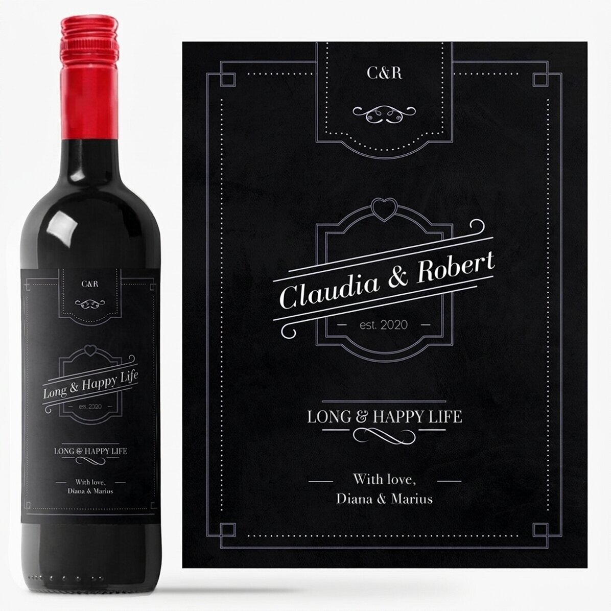 Personalised wine with text - Special occasions
