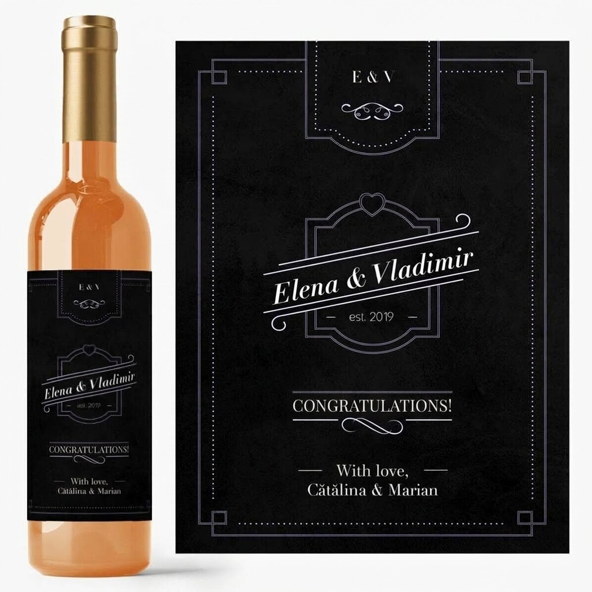 Personalised wine with text - Special occasions