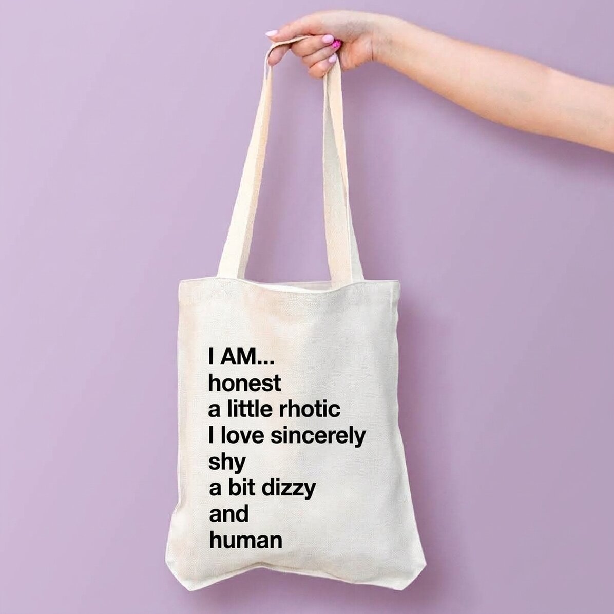Personalised bag with text - List