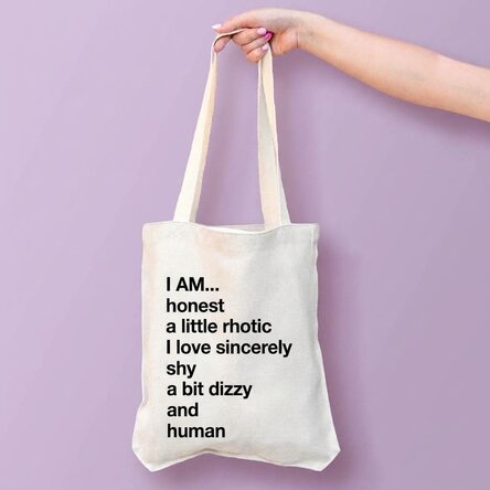 Personalised bag with text - List