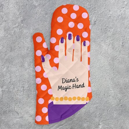Personalised oven glove with text - Hand model