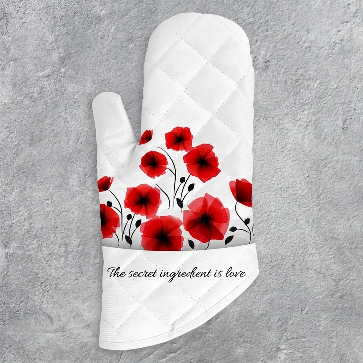 Personalised oven glove with text - Love mum