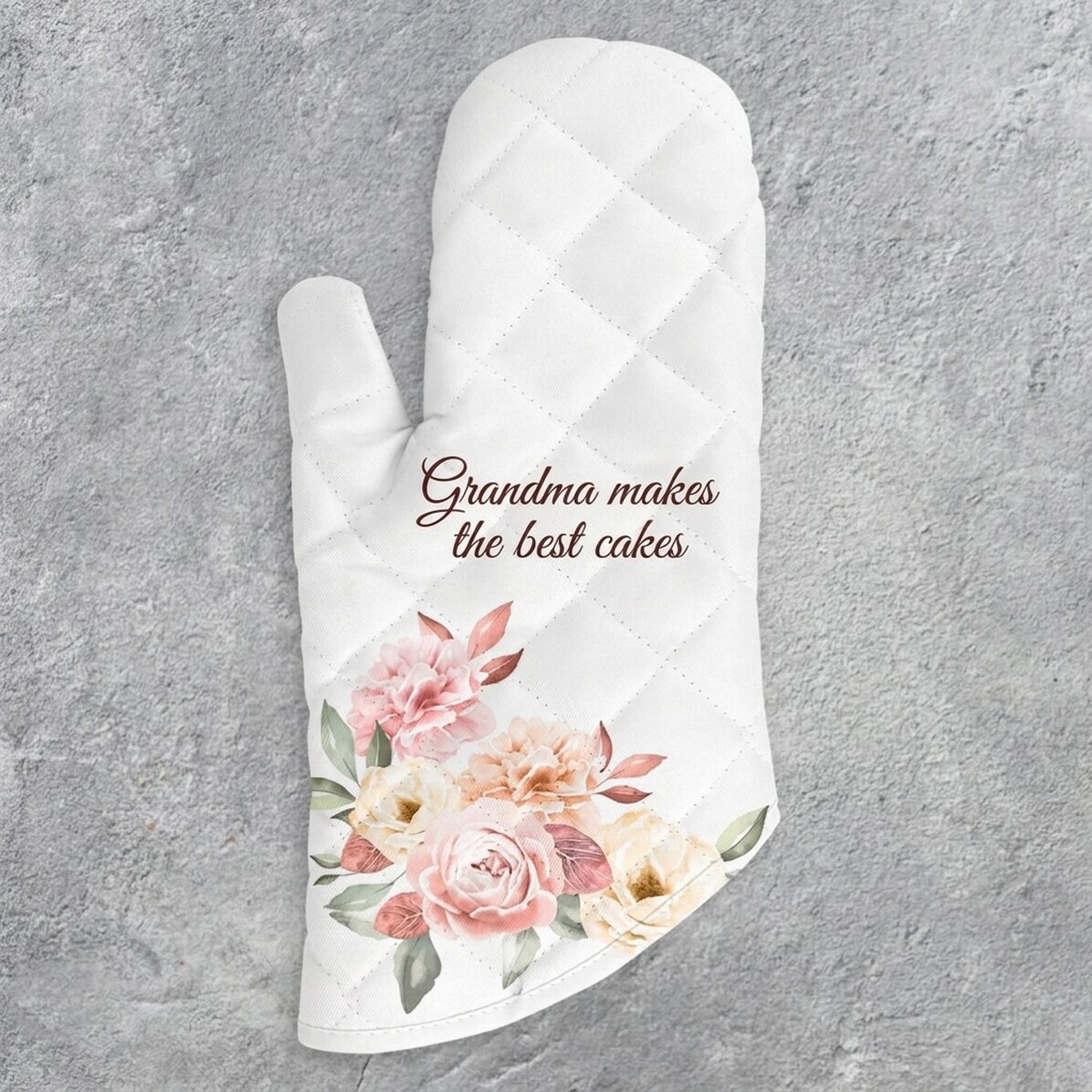 Personalised oven glove with text - Grandma