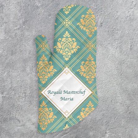 Personalised oven glove with text - Royale Masterchef