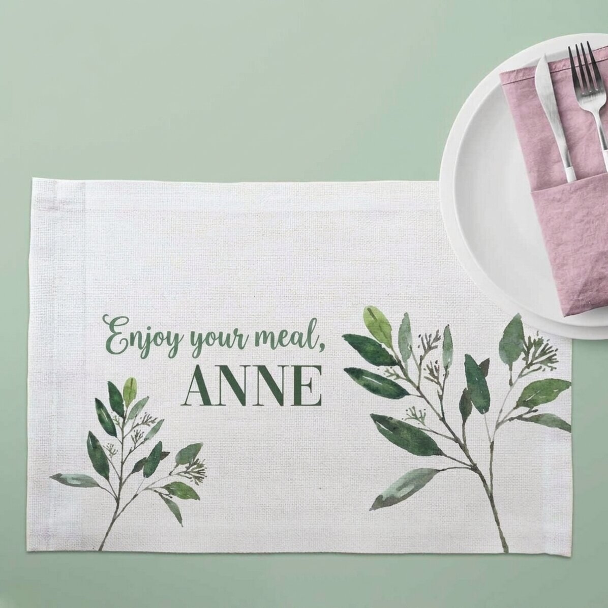 Personalised plate stand - Watercolour plants