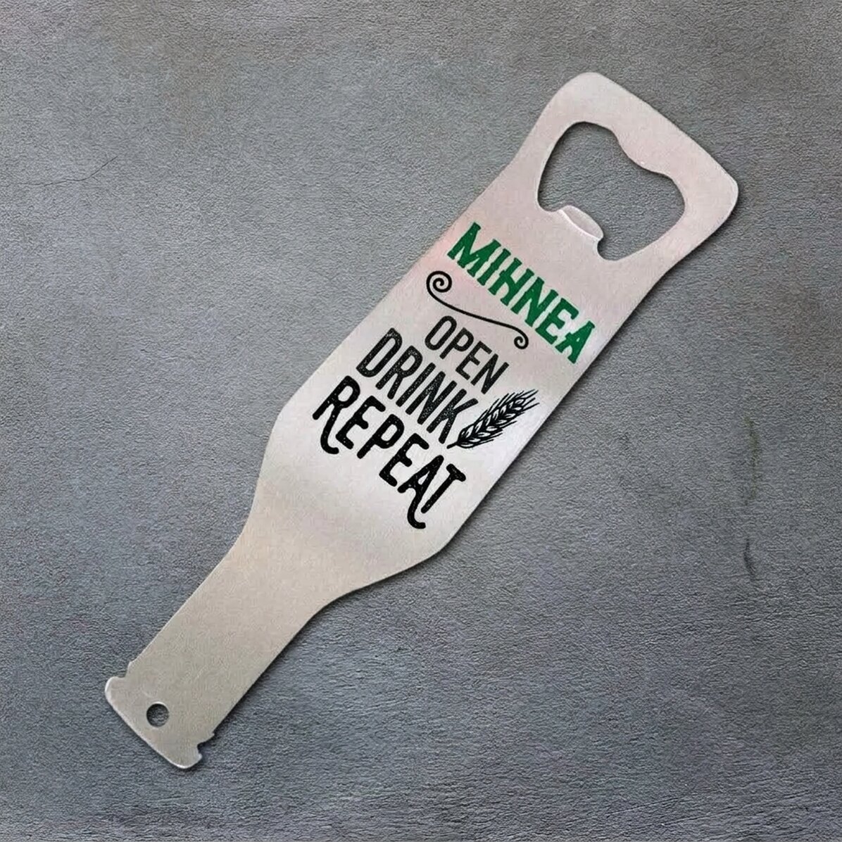 Personalised beer opener - Drink Open Repeat