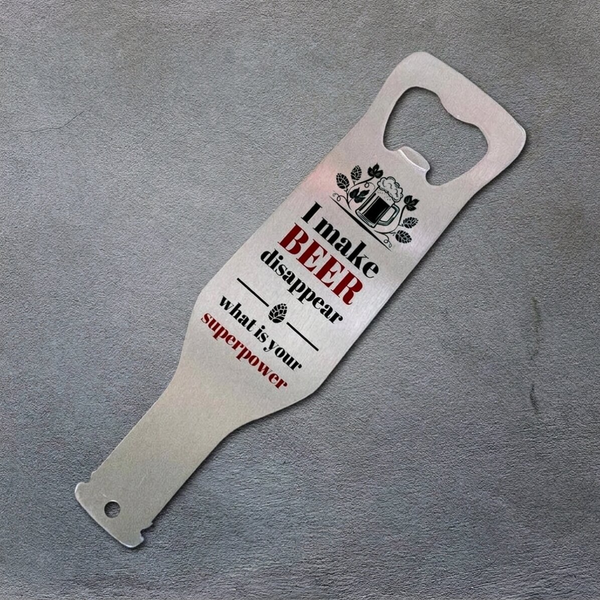 Personalised beer opener - Superpower