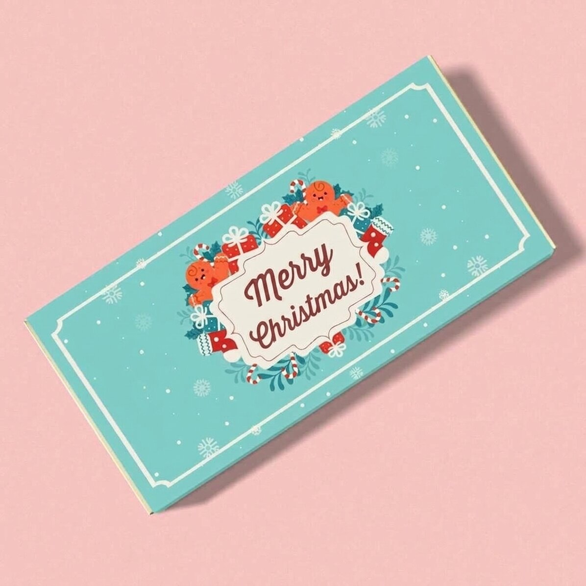 Personalised chocolate with text for Christmas - Gingerbread