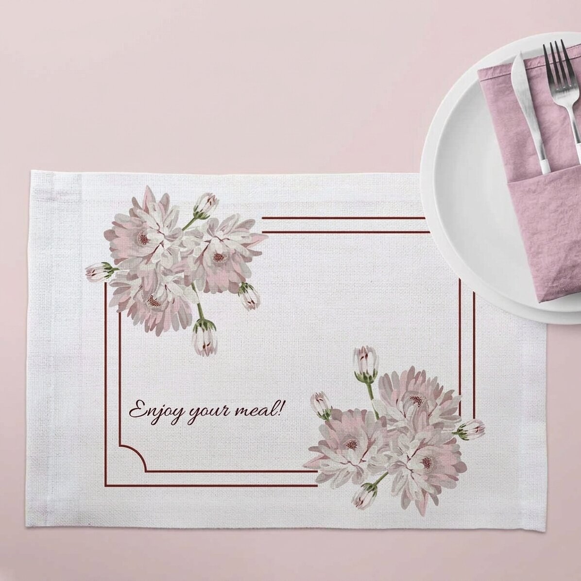 Personalised plate stand - Chrysanthemum design