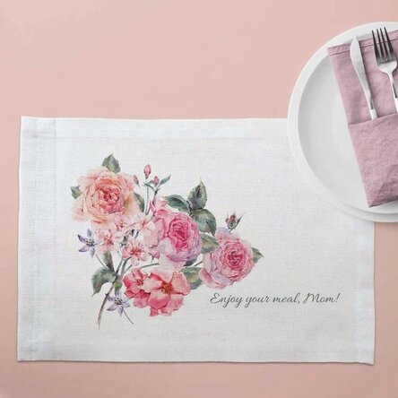 Personalised plate stand - Rose design