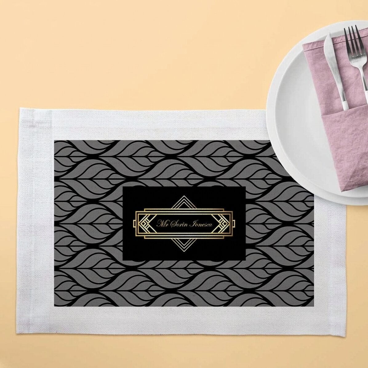 Personalised plate holder - Elegance style