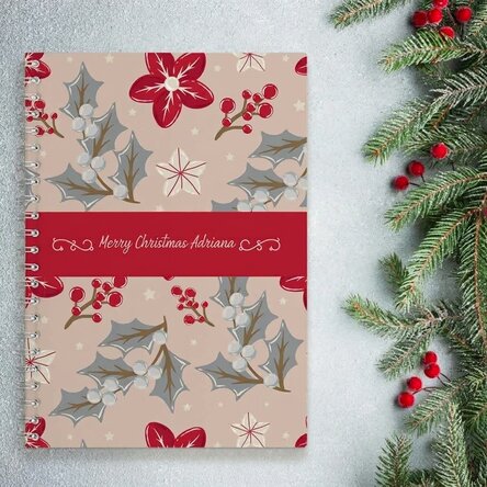 Personalised notebook with text - Christmas