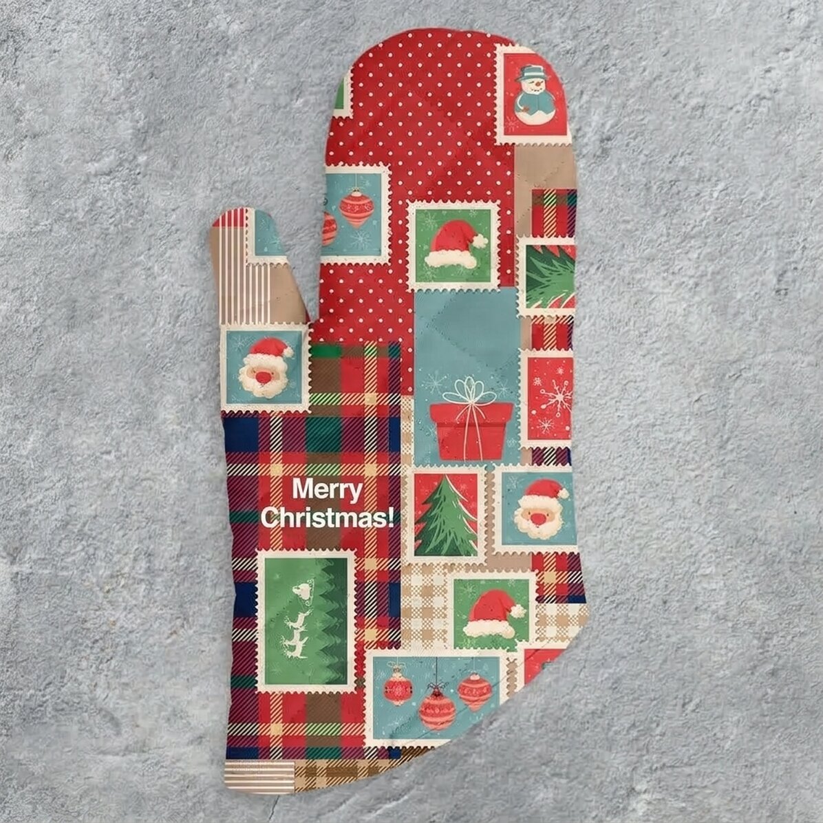 Personalised oven glove with text - Patch design