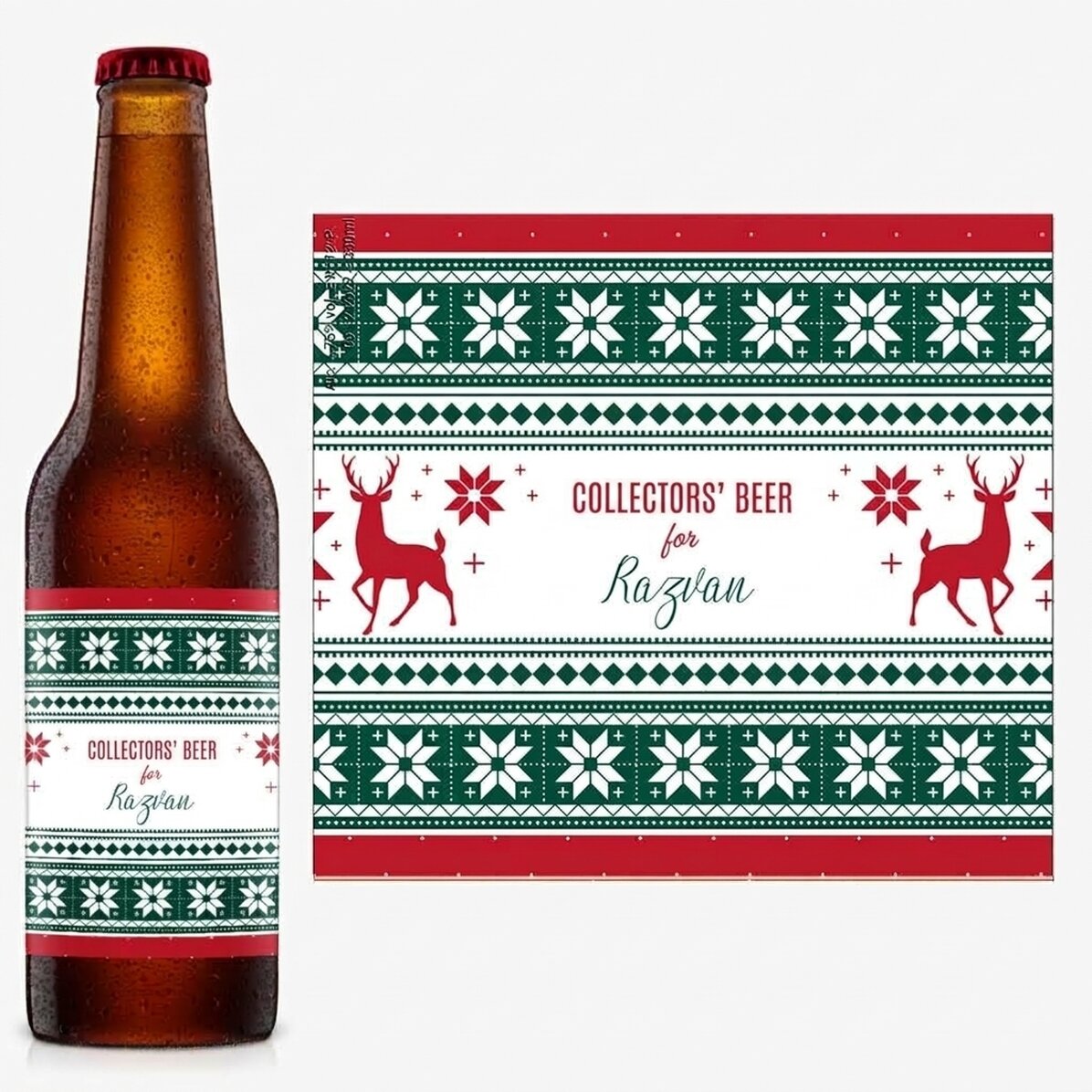 Personalised beer with text - Reni model
