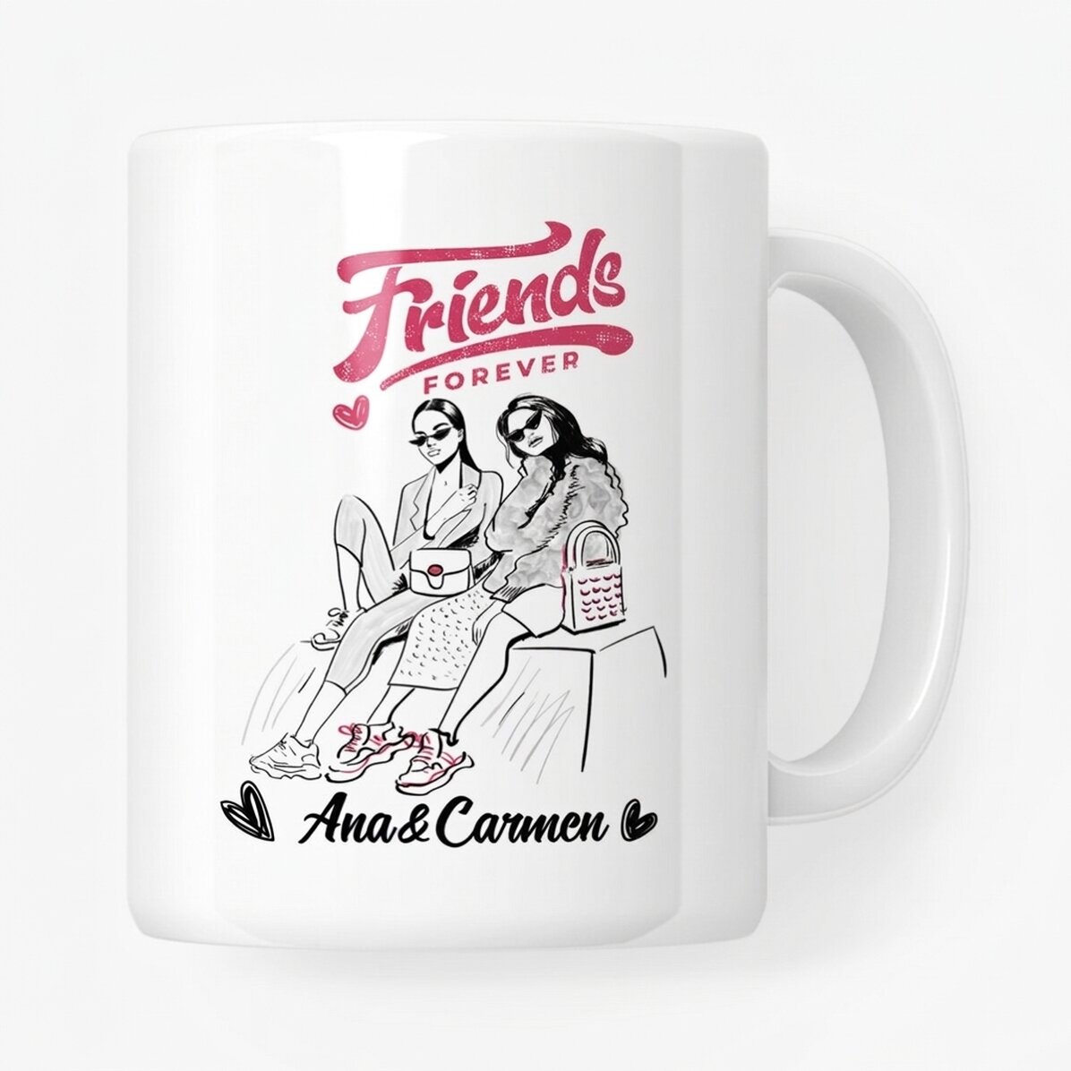 Personalised mug with text - Best friends