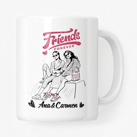 Personalised mug with text - Best friends