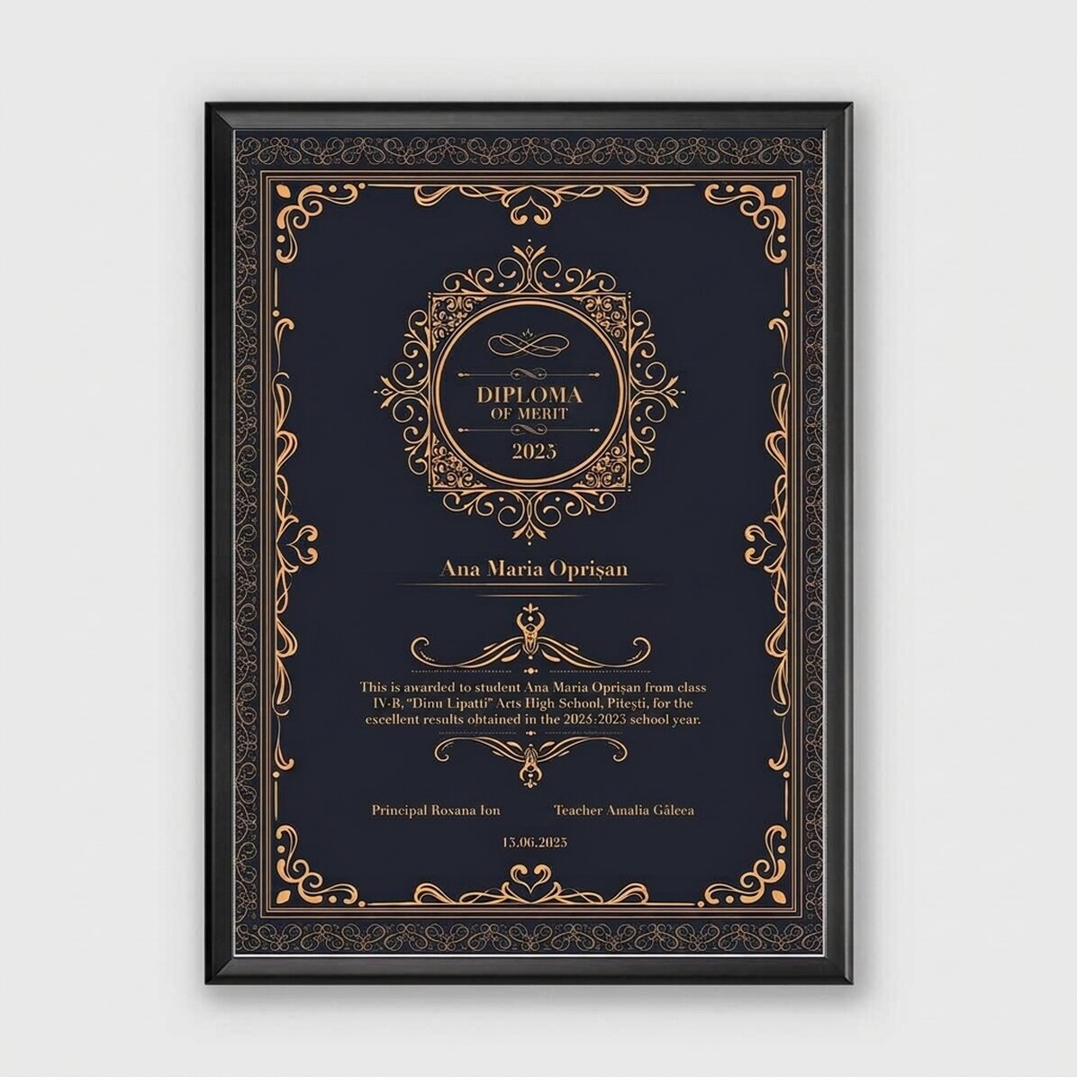 Personalised painting - Diploma