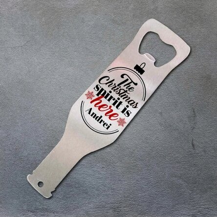 Personalised beer opener - Christmas spirit