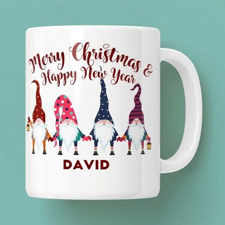 Personalised mug with text - Santa is coming