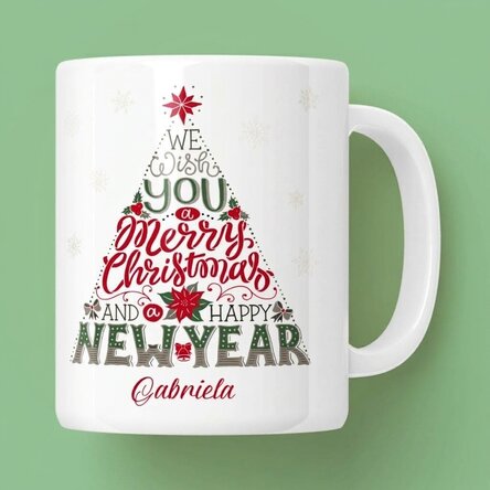 Personalised mug with text - Happy New Year