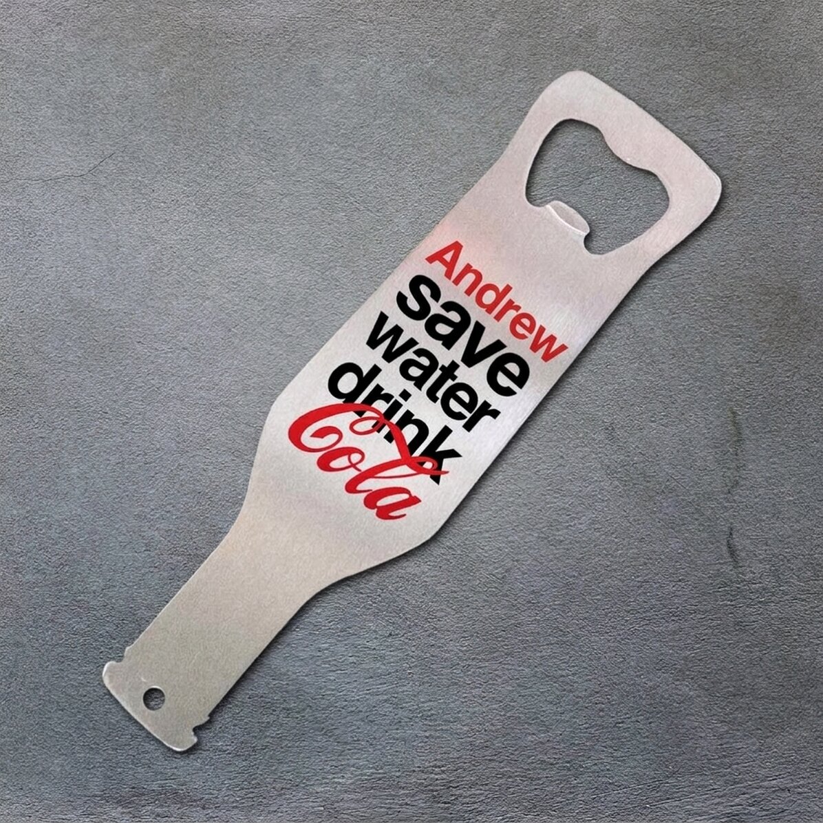 Personalised drinks dispenser - Save Water, Drink Cola