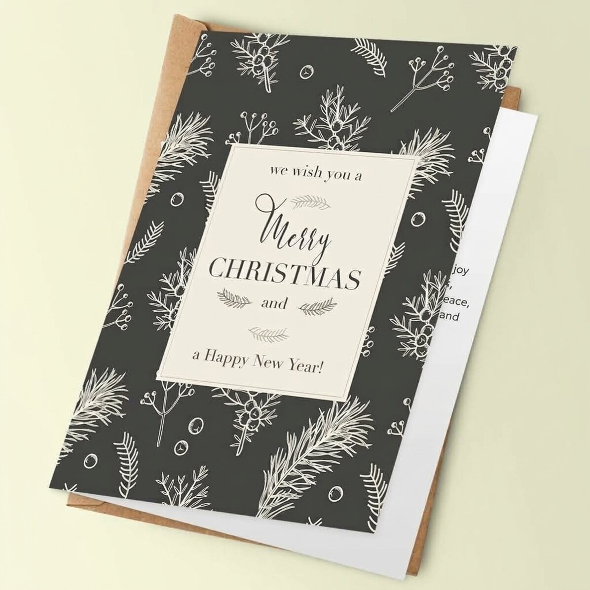 Personalised greeting card with text - Pin model