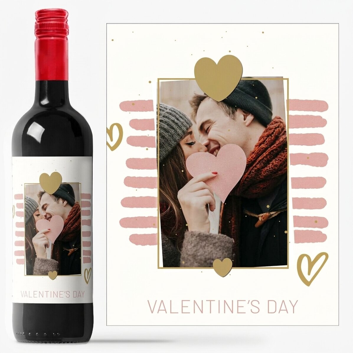 Personalised wine with text and photo - Together