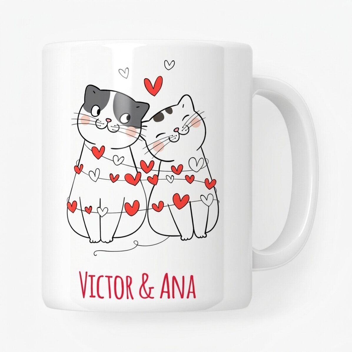 Personalised mug with text - Kittens