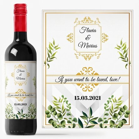 Personalised wine with text - Our story