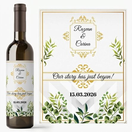 Personalised wine with text - Our story