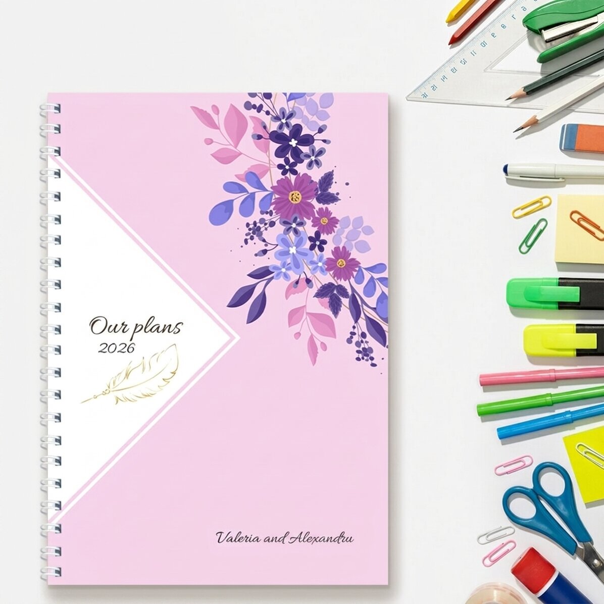 Personalised notebook with text - Plans for the future