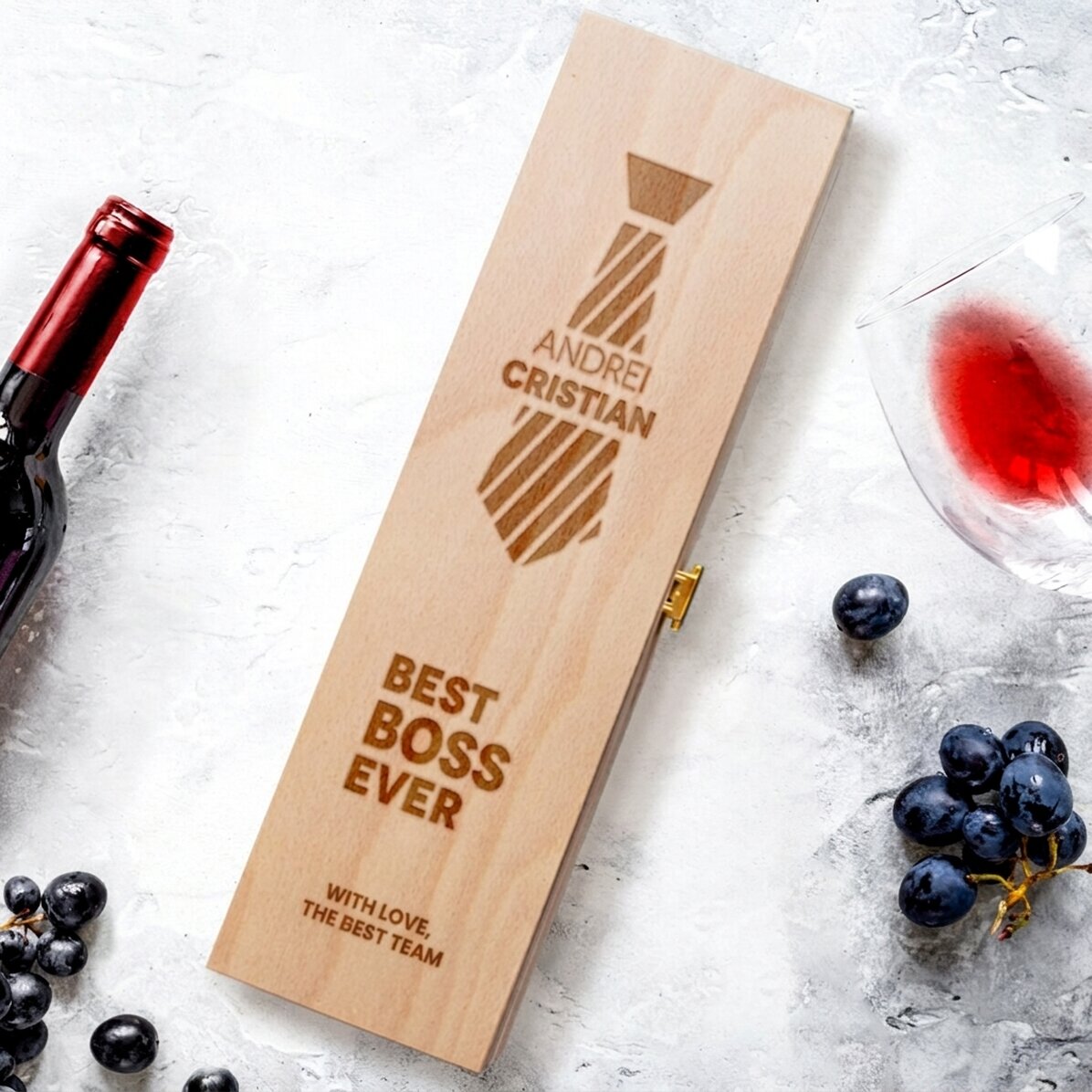 Personalised wine box - Best Boss Ever 2