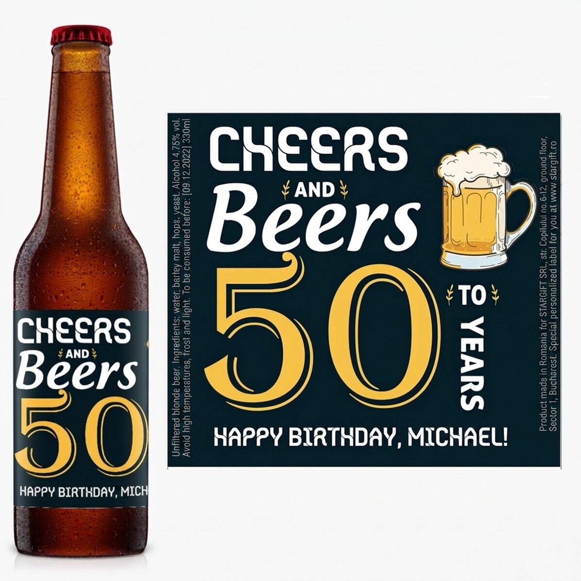 Personalised beer with text - Cheers