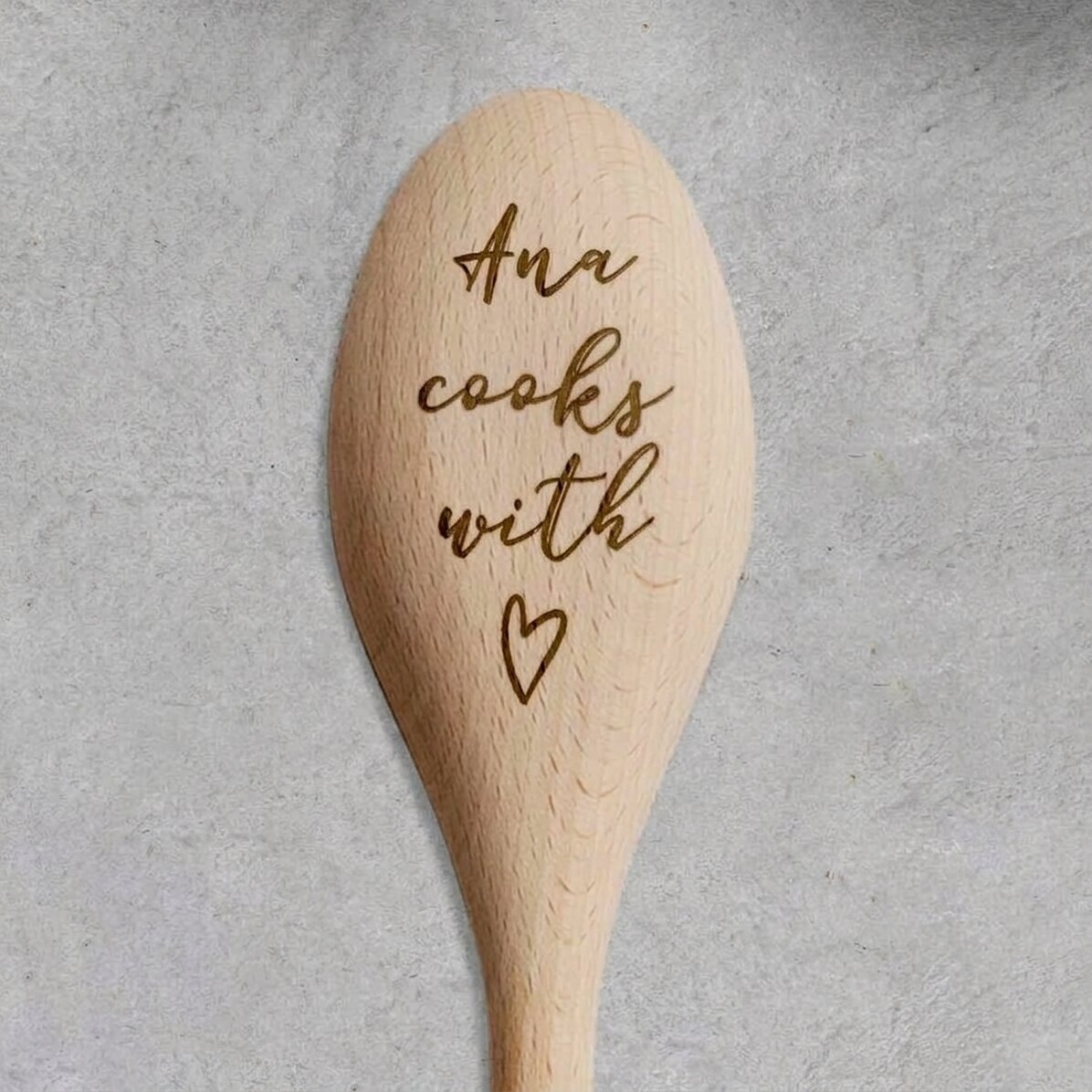 Personalised wooden spoon - Cook with love