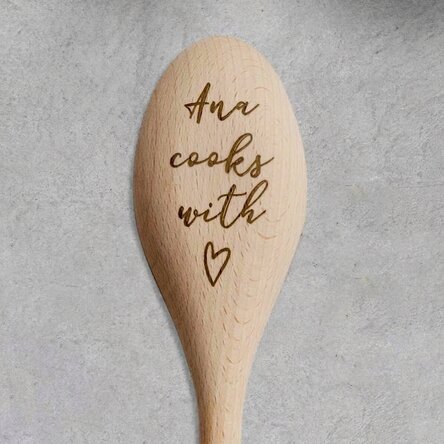 Personalised wooden spoon - Cook with love