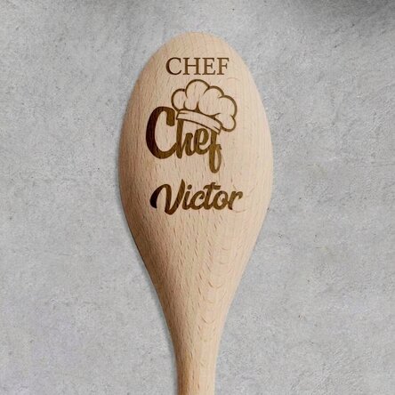 Personalised wooden spoon - Cook