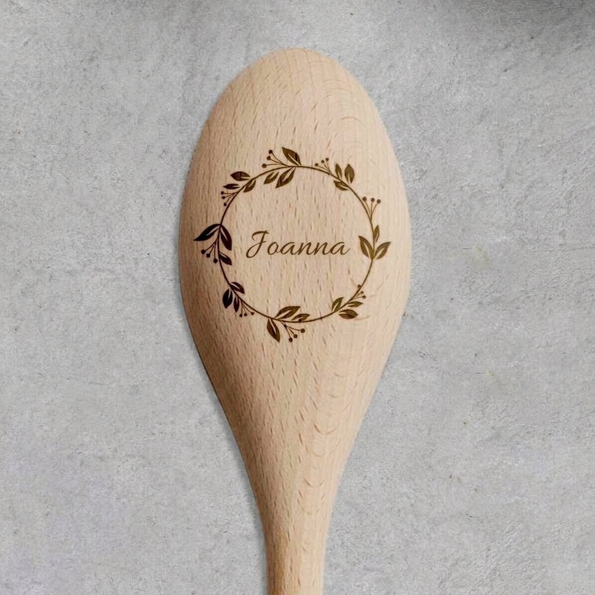 Personalised wooden spoon - floral design