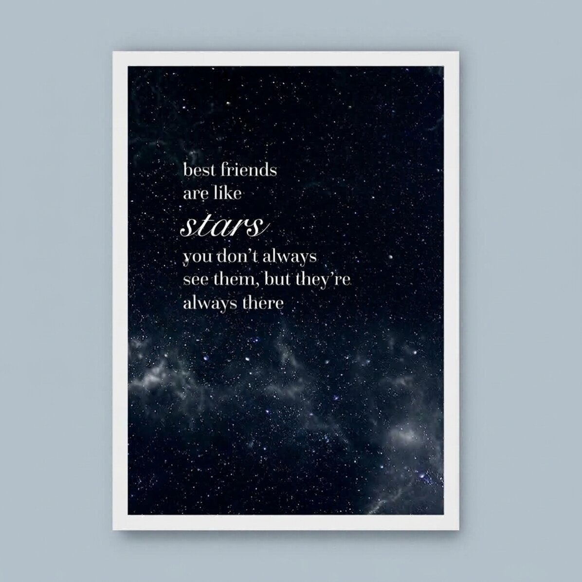 Personalised canvas print with text - Best Friends