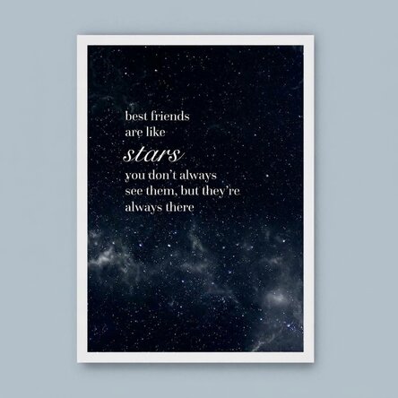 Personalised canvas print with text - Best Friends