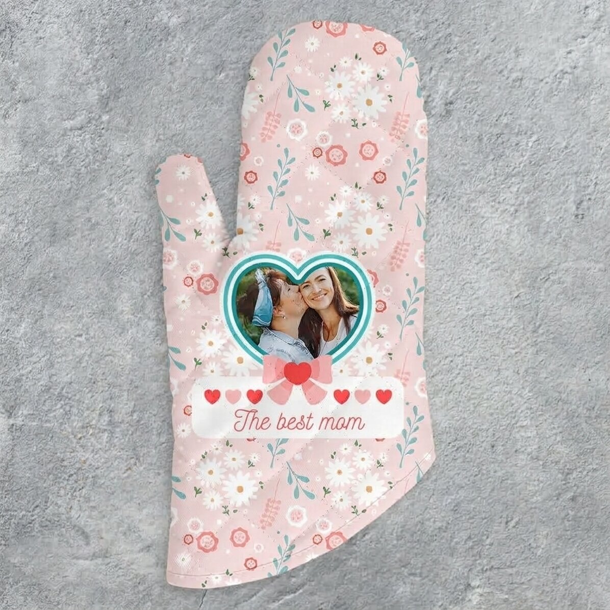 Personalised oven glove with photo and text - Best Mum