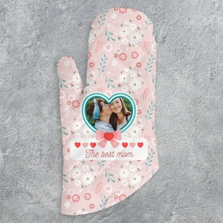 Personalised oven glove with photo and text - Best Mum