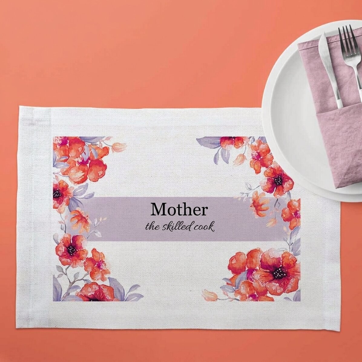 Personalised plate holder - Skilled cook mum