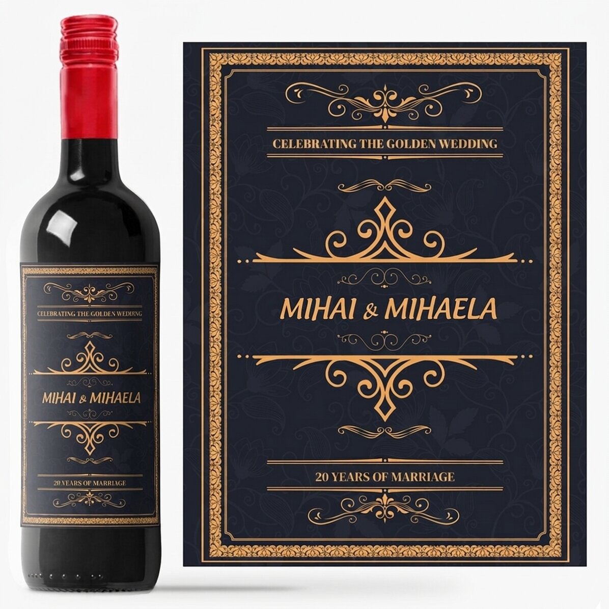 Personalised wine with text - Celebration