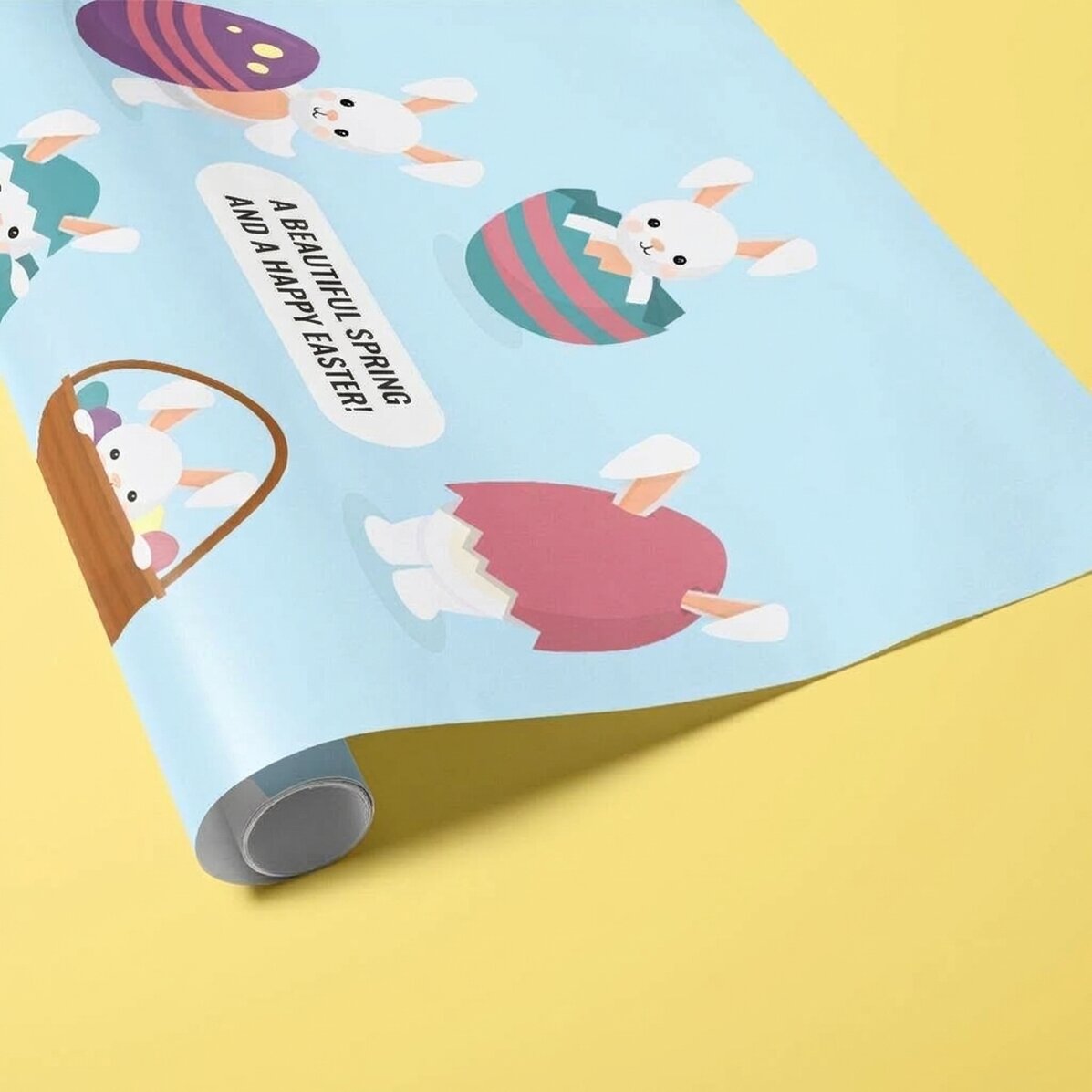 Personalised gift wrapping paper with text - Bunnies
