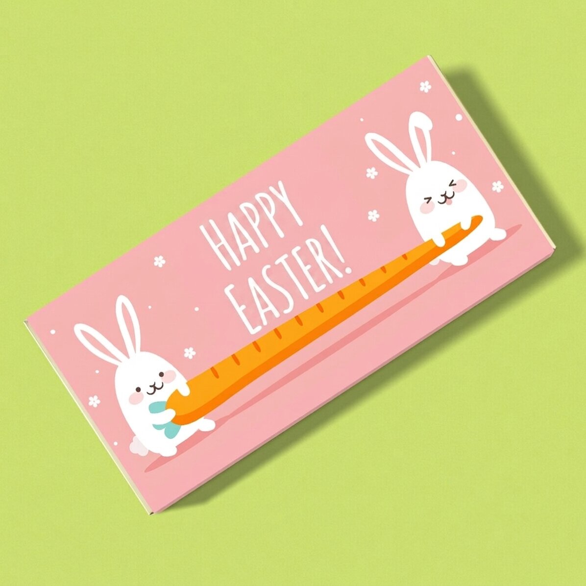 Personalised chocolate with name and message - Bunnies