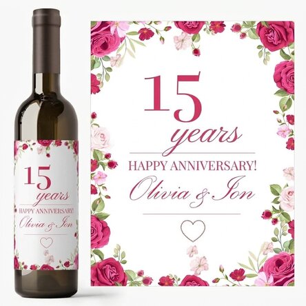 Personalised wine with text - Impreuna